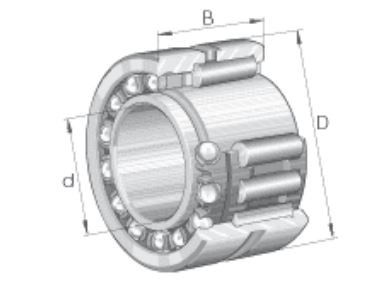 подшипник NKIA5903-XL комбинированные радиально-упорные шарикоподшипники с игольчатыми роликами  INA