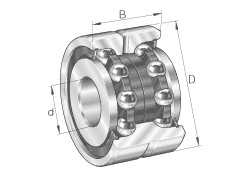 подшипник ZKLN 2557-2RS-PE Радиально-упорный шарикоподшипник INA