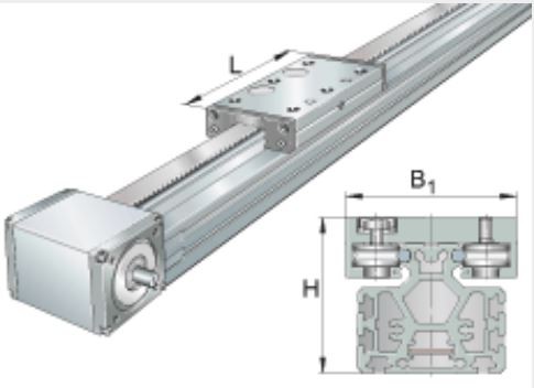 линейный модуль MLF32-300-ZR-AR-RL-RB линейный модуль с внешней направляющей и приводом зубчатым ремнем INA